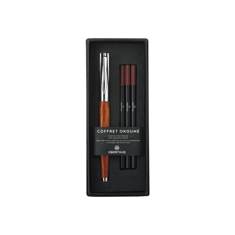 3108722575039-Oberthur Okoumé - Roller bois de rose + 3 recharges-P_79421380_1-1