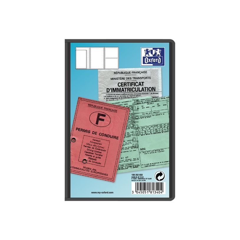 3045051813404-Etui multipapiers de voiture Oxford - 3 volets - PVC 30/100e - noir opaque-P_79425841_1-0