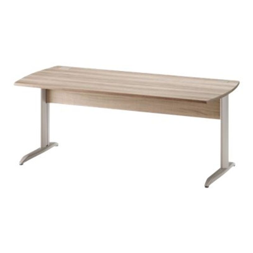 3483600784018-Bureau JAZZ+ - 140 cm - Pieds métal - Chêne gris-P_79426204_1-0