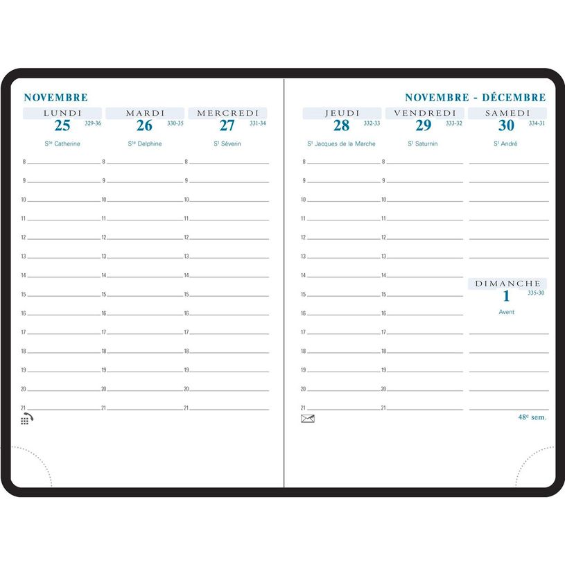 3660942060400-Agenda de poche Tweed - 1 semaine sur 2 pages - 10,5 x 15,5 cm - 12 mois - disponible dans diff-P_79426545_4-2