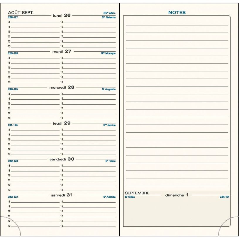 3660942060417-Agenda de poche Tweed - 1 semaine sur 1 page - 9 x 17,5 cm - 12 mois - disponible dans diff-P_79426546_5-2
