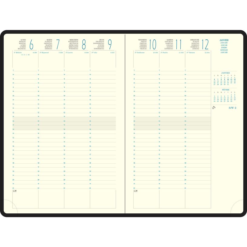3660942061001-Agenda Volga Eurotime 24 - 1 semaine sur 2 pages - 16 x 24 cm - disponible dans différente-P_79429363_7-5