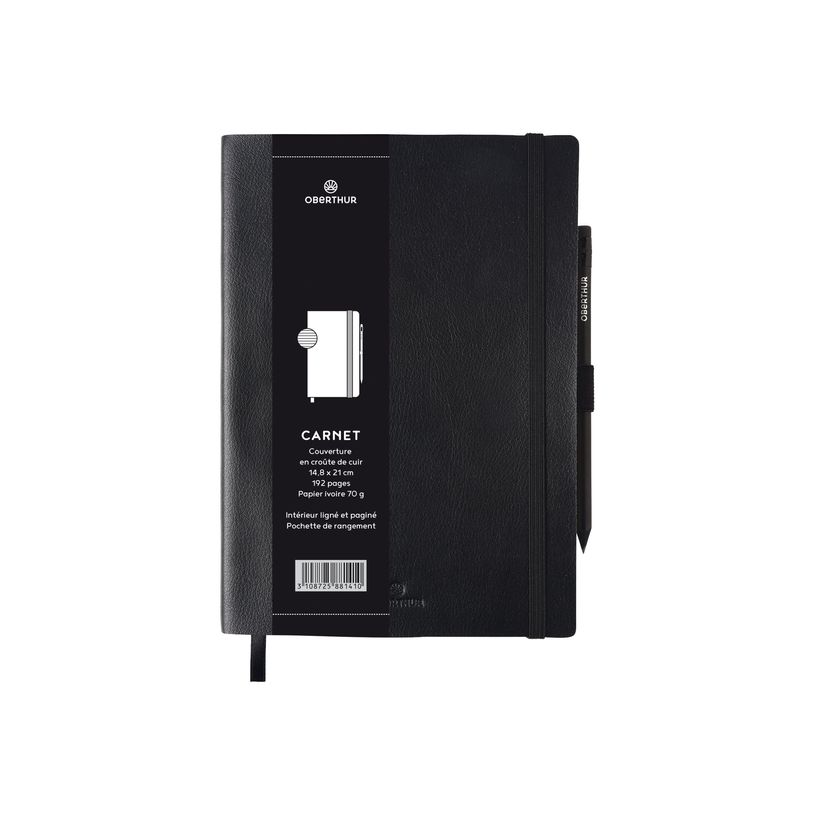 3108725881410-Oberthur - Carnet de notes en cuir à élastiques - A5 - noir-P_79429931_2-1