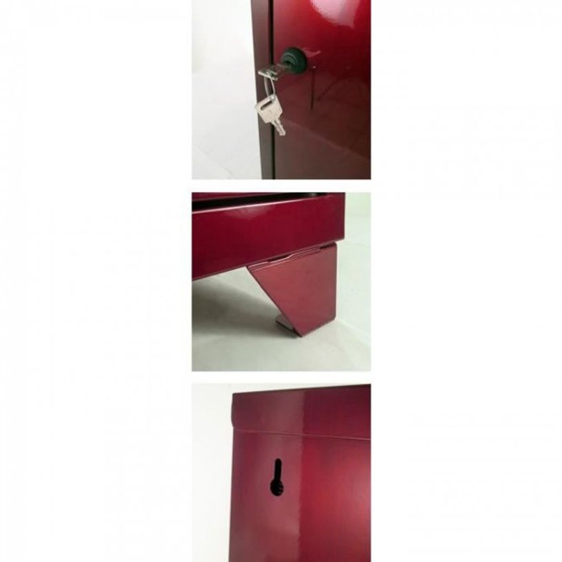 3219090958314-Casier de bureau avec pieds - 74 x 40 x 40 cm - rouge rubis nacré-P_79430380_3-2