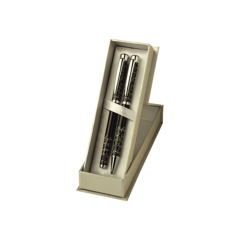 3108722578337-Oberthur Syllabe - Parure stylo à bille et sylo plume noir-P_79430590_4-3