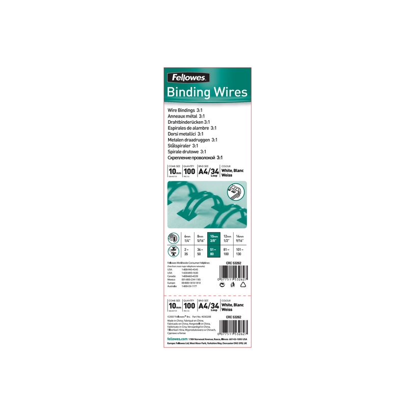 0077511532580-Fellowes - 100 anneaux de reliure en métal - 8 mm - jusqu'à 50 feuilles - blanc-P_79431754_3-2