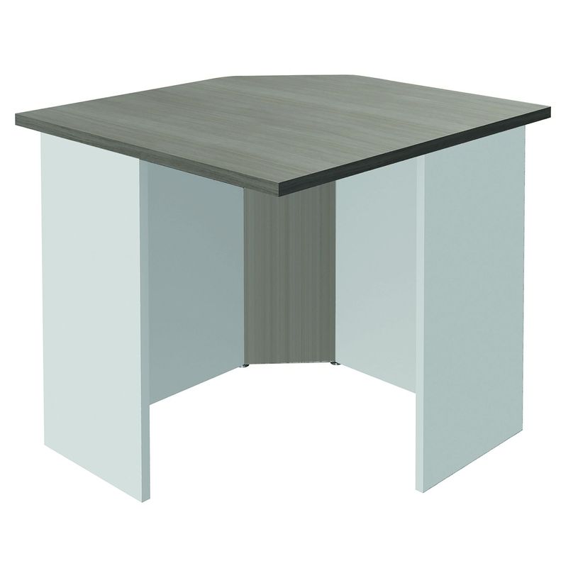 3253310161283-Banque d'accueil en ange 90° LUMINA - sans réhausse - L80 x H75 x P80 cm - Bande translucide Anis-P_79432144_1-0