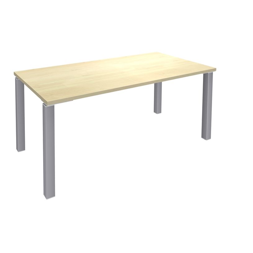 3253310163768-Bureau droit EXPRIM - L140 cm - Plateau imitation Erable - Pieds alu-P_79432258_1-0