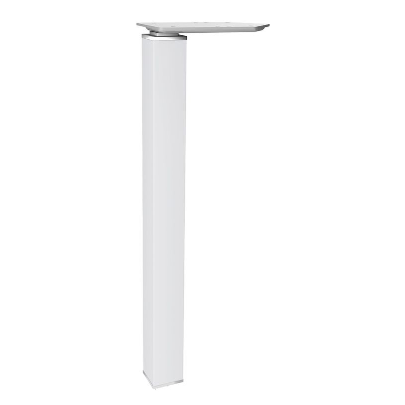 3253310163799-Bureau droit EXPRIM - L140 cm - Plateau imitation Chêne gris - Pieds blanc-P_79432261_2-2