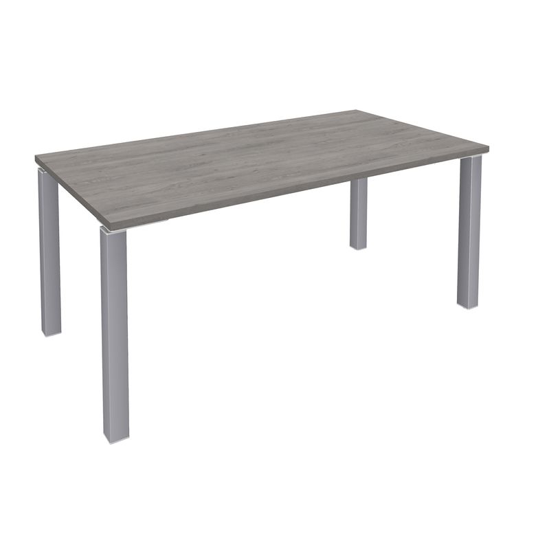 3253310163904-Bureau droit EXPRIM - L160 cm - Plateau imitation Chêne gris - Pieds alu-P_79432272_1-0