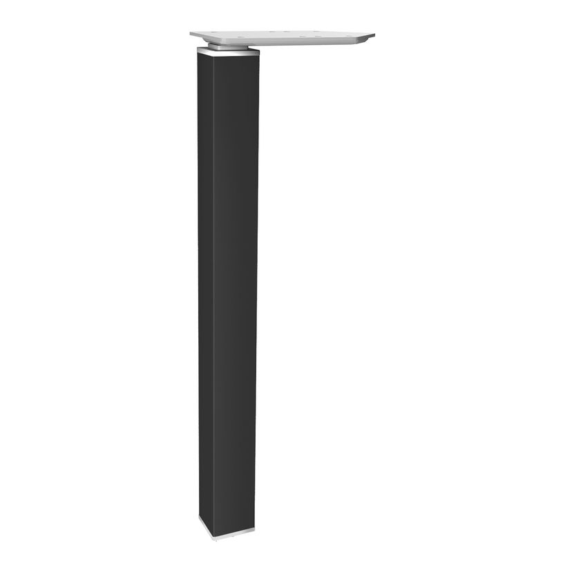 3253310164284-Bureau compact EXPRIM - L160 cm - Retour gauche - Plateau imitation Chêne clair - Pieds carbone (Pieds de renfort obligato-P_79432309_2-2