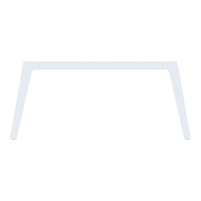3253310157774-Bureau double STEELY - L140 cm - Double face Depart - Pieds blanc - plateau imitation Chên-P_79432449_2-1