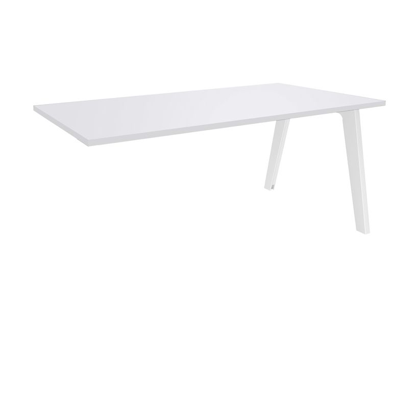3253310162532-Bureau simple STEELY - L180 cm - Bureau suivant - Pieds blanc - plateau Blanc Perle-P_79432534_1-0