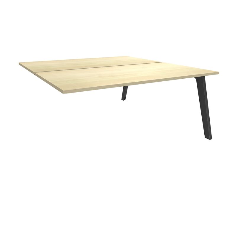 3253310163041-Bureau double STEELY - L140 cm - Double face Suivant - Pieds carbone - plateau imitation Er-P_79432585_1-0