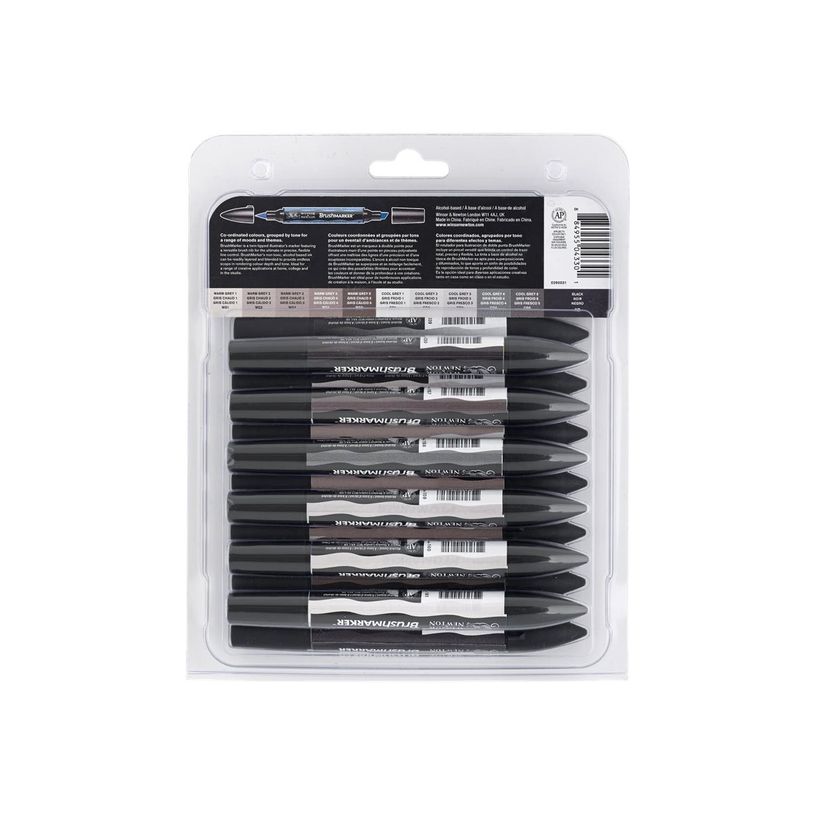 884955070697-BrushMarker - Pack de 12 stylos pinceaux et marqueurs - gris-P_79432719_1-2