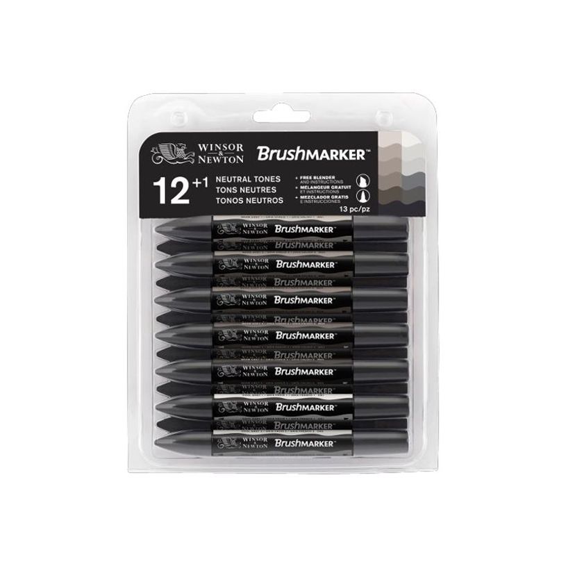 884955070697-BrushMarker - Pack de 12 stylos pinceaux et marqueurs - gris-P_79432719_2-0
