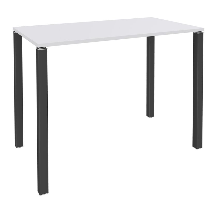 3253310165946-Table Lounge - L120xH105xP60 cm - 4 Pieds carbone - plateau blanc perle-P_79432788_1-0