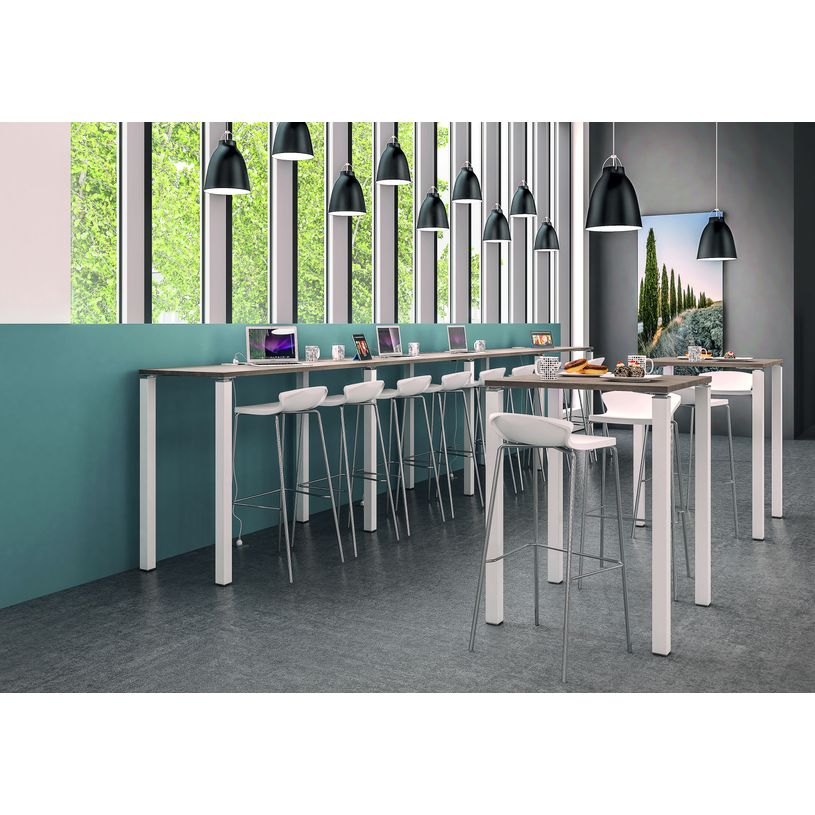 3253310165953-Table Lounge - L120xH105xP60 cm - 4 Pieds carbone - plateau imitation chêne clair-P_79432789_2-1