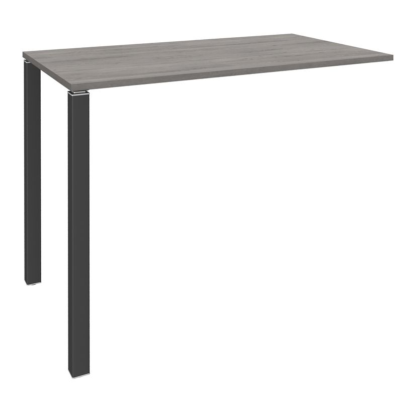 3253310166769-Table Lounge 2 Pieds - L120xH105xP80 cm - Pieds carbonne - plateau imitation chêne gris-P_79432870_1-0