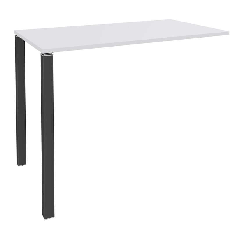 3253310166844-Table Lounge 2 Pieds - L140xH105xP80 cm - Pieds carbonne - plateau blanc perle-P_79432878_1-0