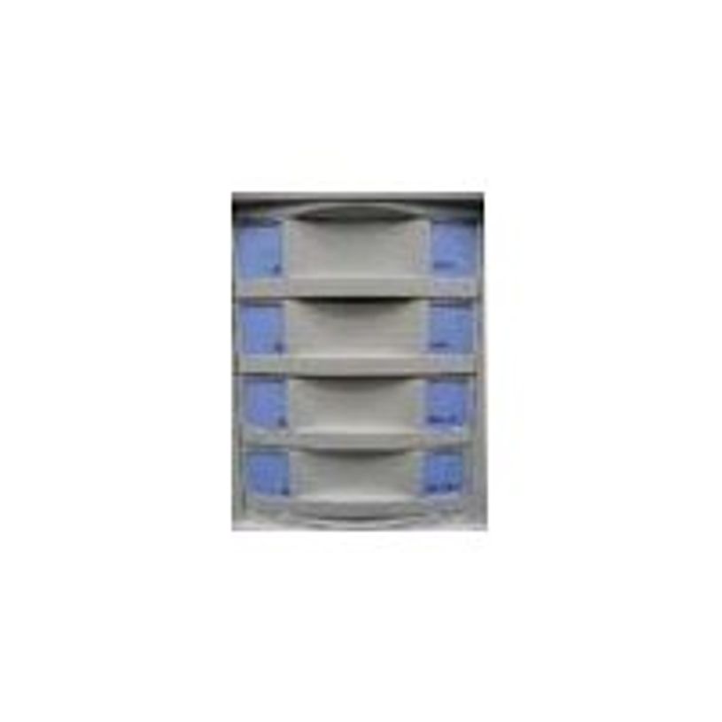 3219099811610-Module 4 tiroirs pour armoire à rideaux - hauteur 100 mm - gris/bleu-P_79433049_3-2
