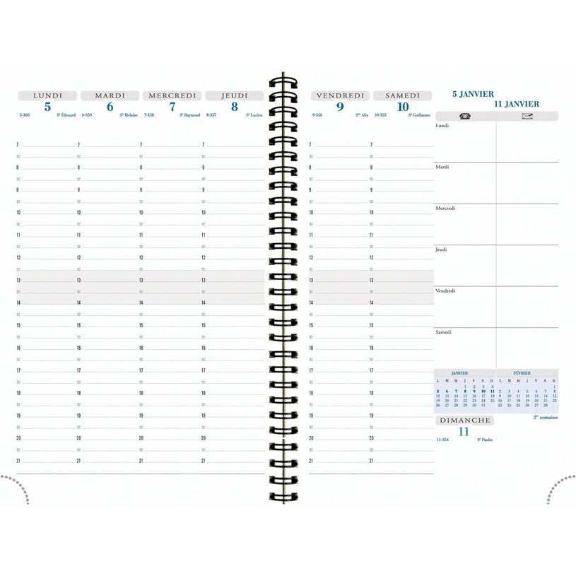 3660942060493-Agenda Iderama septembre à décembre - 1 semaine sur 2 pages - 15 x 21 cm - disponible dans diff-P_79435532_7-5