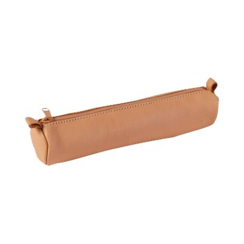 3329680083033-Clairefontaine - Trousse ronde petit format - cuir naturel-P_79435872_1-0