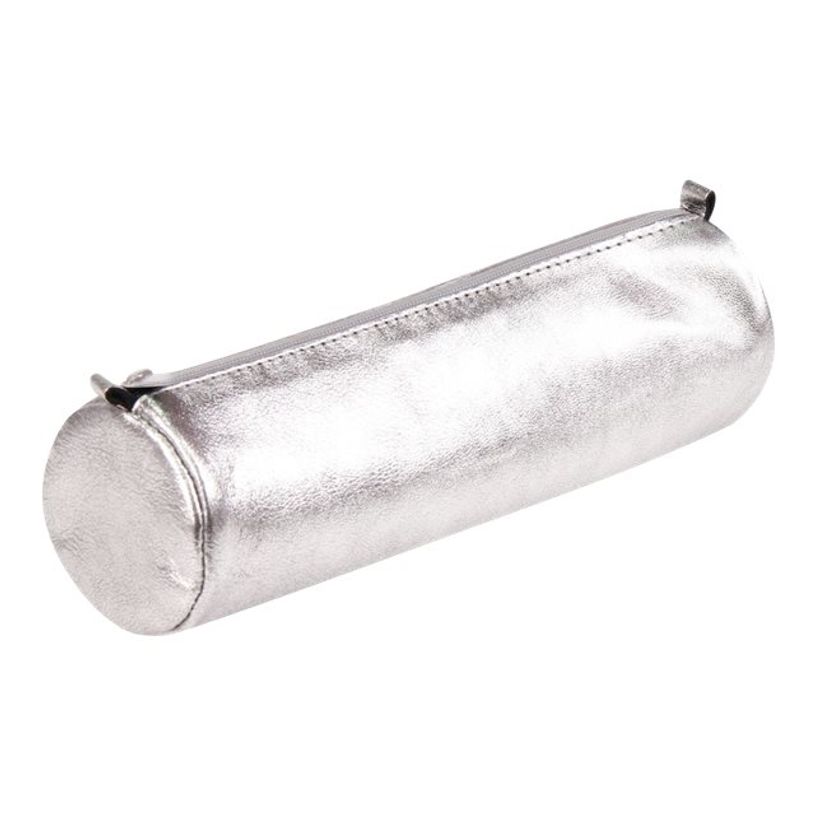 3329680086881-Clairefontaine - Trousse ronde - cuir - argent-P_79440739_1-0