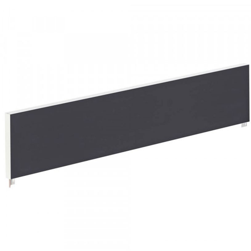 3660141254655-Ecran de séparation cadre aluminium H33 x L140 cm - cadre aluminium blanc - toile anthraci-P_79441020_1-0