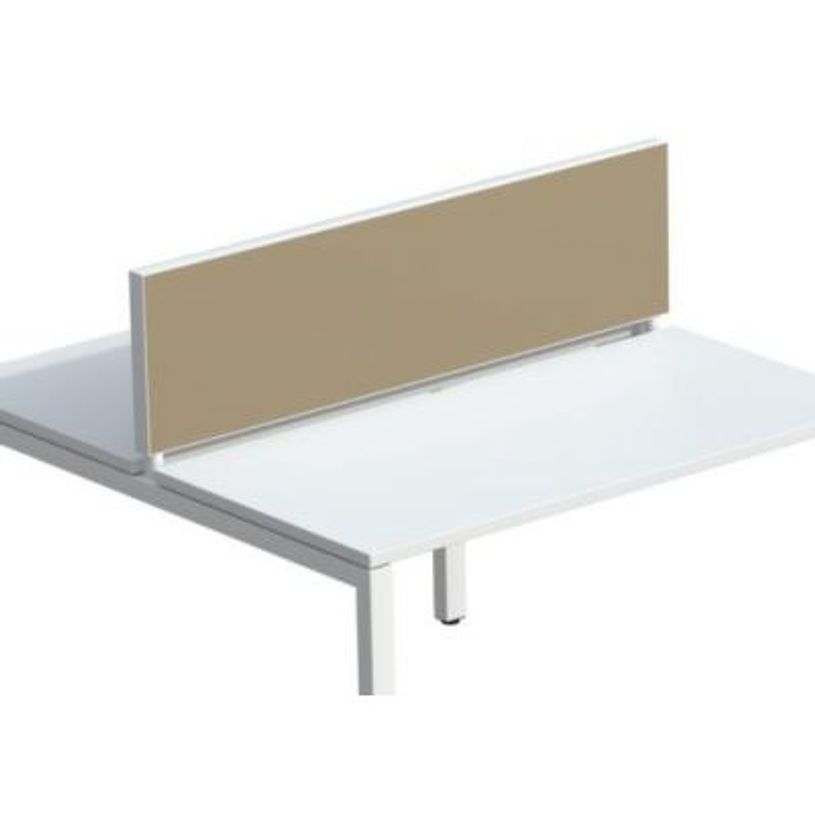 3660141254723-Ecran de séparation cadre aluminium H33 x L160 cm - cadre aluminium blanc - toile sable-P_79441027_1-0