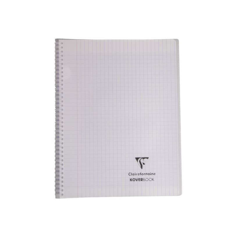 3037923864010-Clairefontaine Koverbook - Cahier polypro spiralé 24 x 32 cm - 160 pages - grands carreaux (Seyes) - disponib-P_79441088_3-2