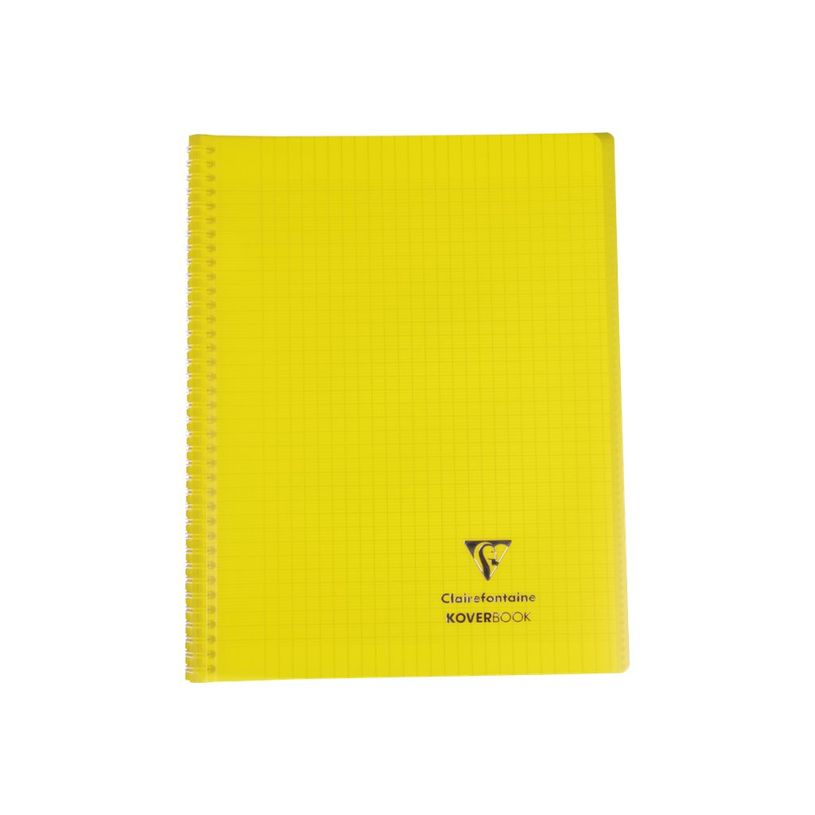 3037923864010-Clairefontaine Koverbook - Cahier polypro spiralé 24 x 32 cm - 160 pages - grands carreaux (Seyes) - disponib-P_79441088_4-3