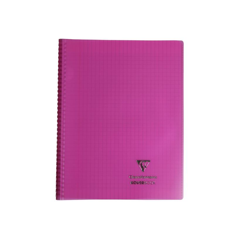 3037923864010-Clairefontaine Koverbook - Cahier polypro spiralé 24 x 32 cm - 160 pages - grands carreaux (Seyes) - disponib-P_79441088_6-5
