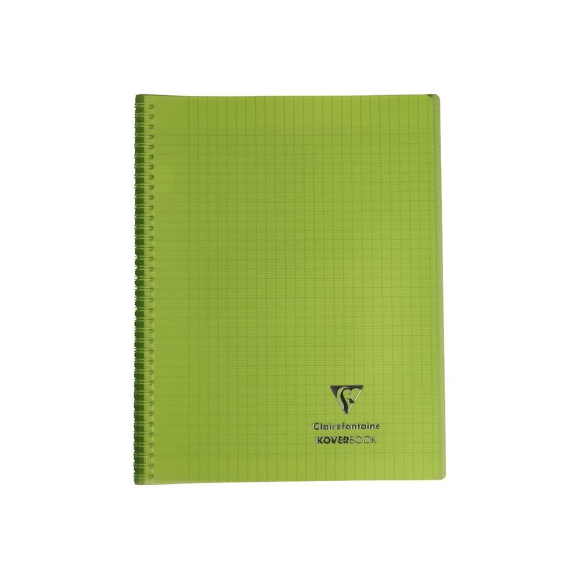 3037923864010-Clairefontaine Koverbook - Cahier polypro spiralé 24 x 32 cm - 160 pages - grands carreaux (Seyes) - disponib-P_79441088_7-6