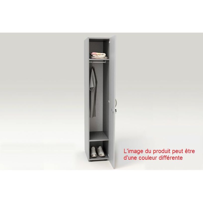 2012349514580-Armoire vestiaire 1 porte - H185 x L33 x P52 cm - Blanc-P_79441869_1-0