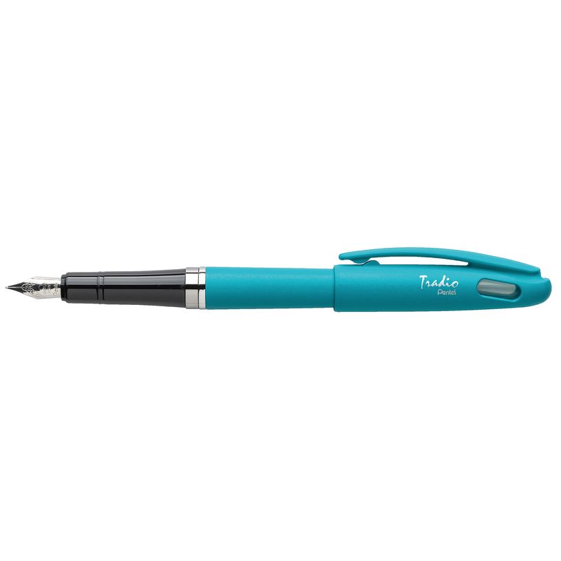 3474371980082-Pentel Tradio Fluo - Stylo plume - encre bleue - corps bleu-P_79442712_1-0