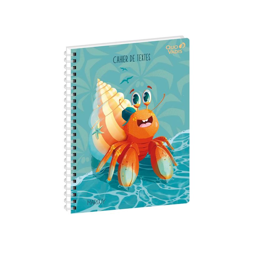 3371010501496,3371010421138-Cahier de textes spiralé Marguy - 15 x 21 cm - crocodile - Quo Vadis-P_79443138_1-0