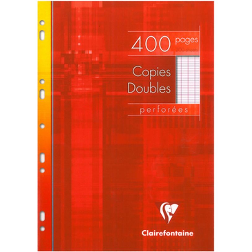 3329680479102-Clairefontaine - copies doubles - 400 pages -  A4 - grands carreaux (Seyes) - perforées-P_999991614_1-0