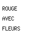rouge avec fleurs